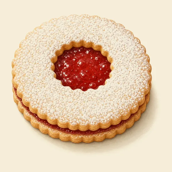 Strawberry Linzer cookie